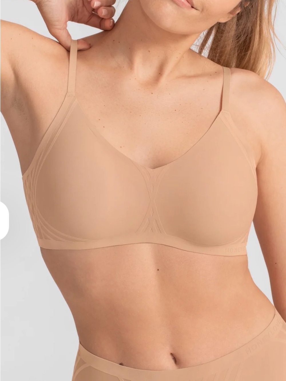 Honeylove Sand Silhouette Wireless Supportive Bra Size 2X